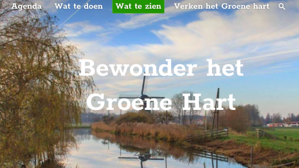 Screenshot website Groene Hart