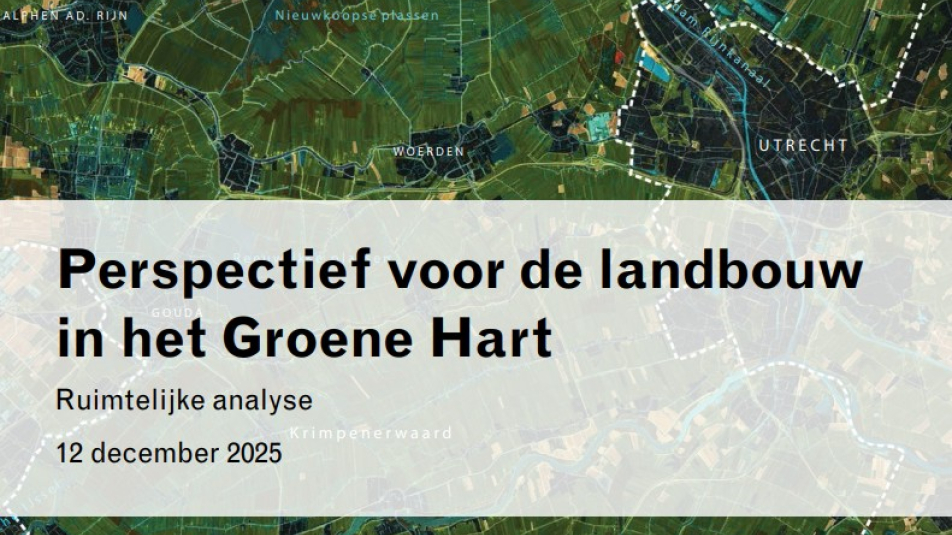 Beeldmerk Ruimtelijke analyse landbouw Groene Hart 2026